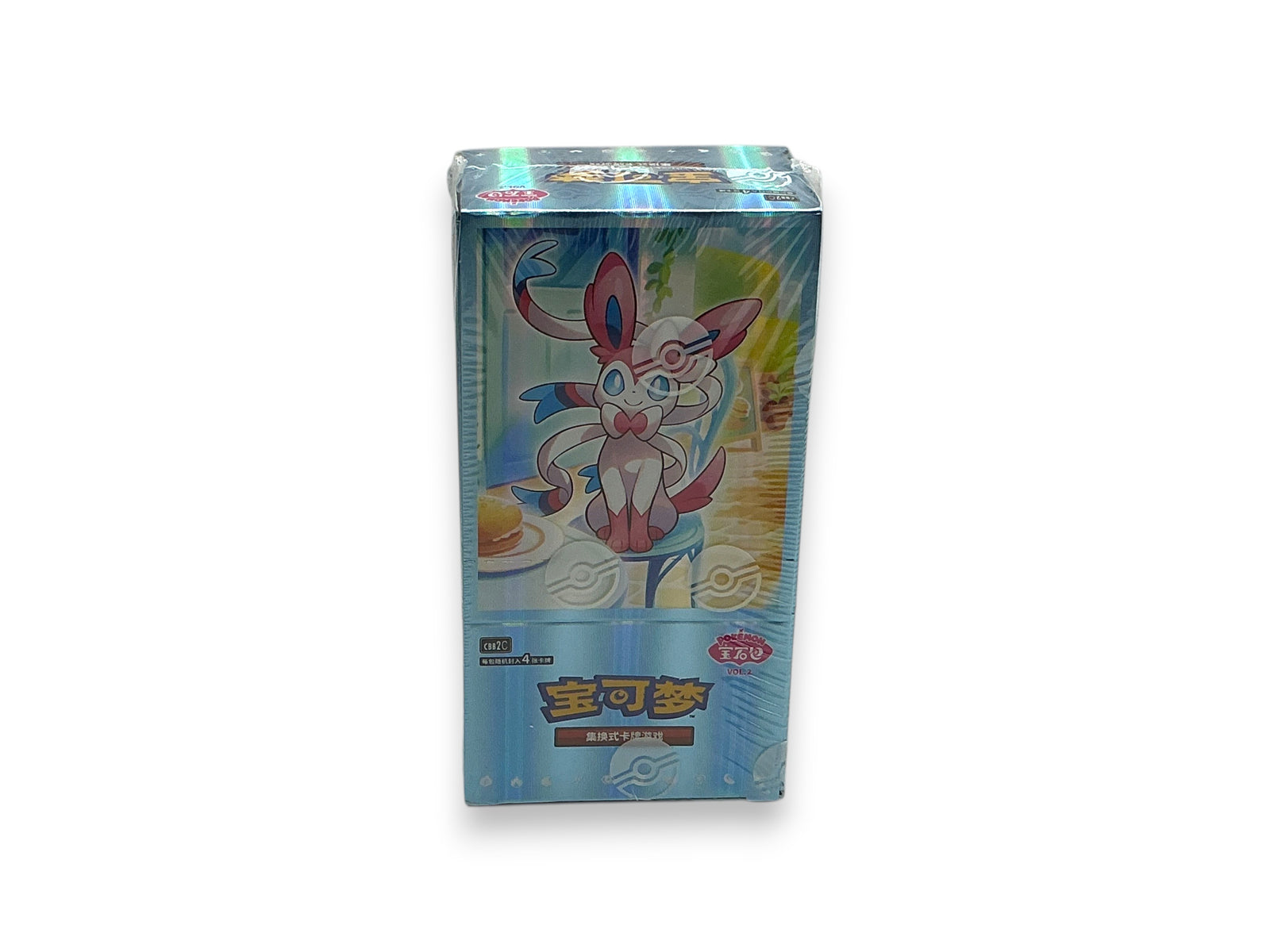 Lowkey Stock sealed Pokémon TCG Gem Vol. 2 booster box featuring Sylveon artwork in Simplified Chinese