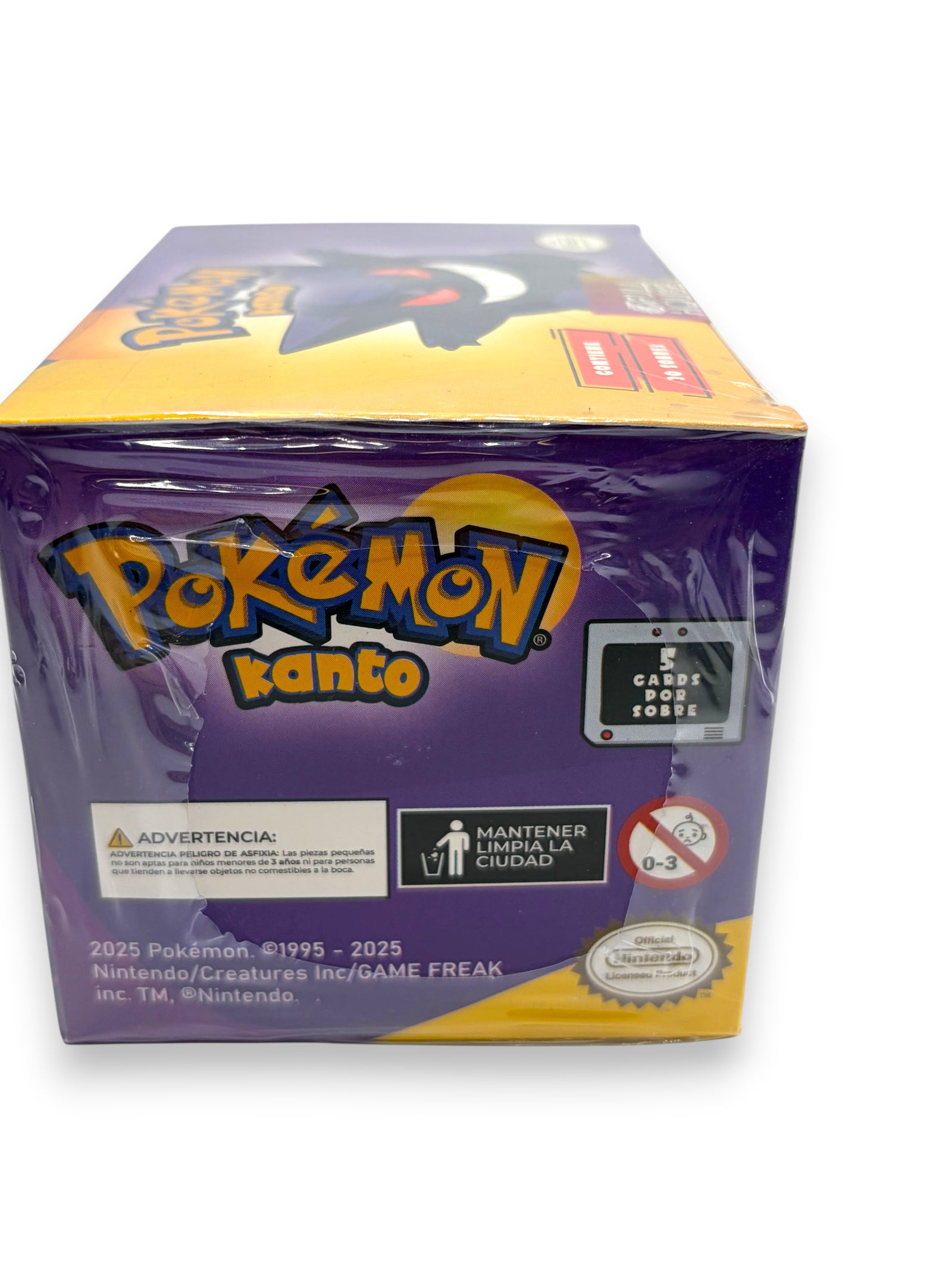 Lowkey Stock Pokemon Full House Kanto Gengar sealed trading card box with purple and yellow branding