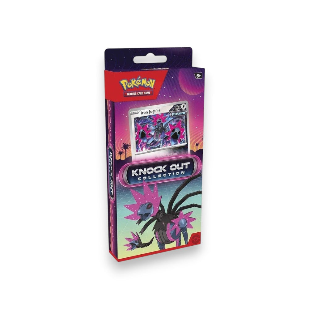 Lowkey Stock Pokémon TCG Knock Out Collection Iron Jugulis box set with foil promo card and two booster packs