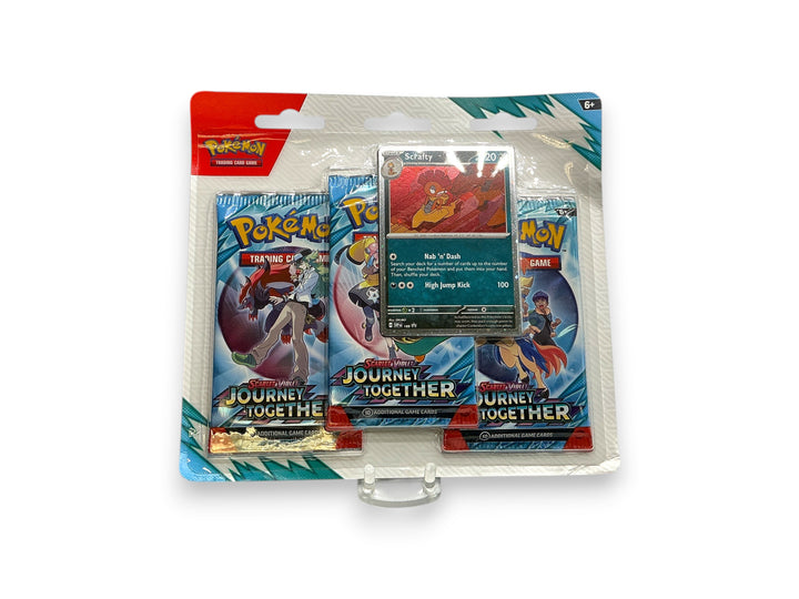 Pokémon Journey Together Booster Pack Blister 3 Packs with Scrafty Promo