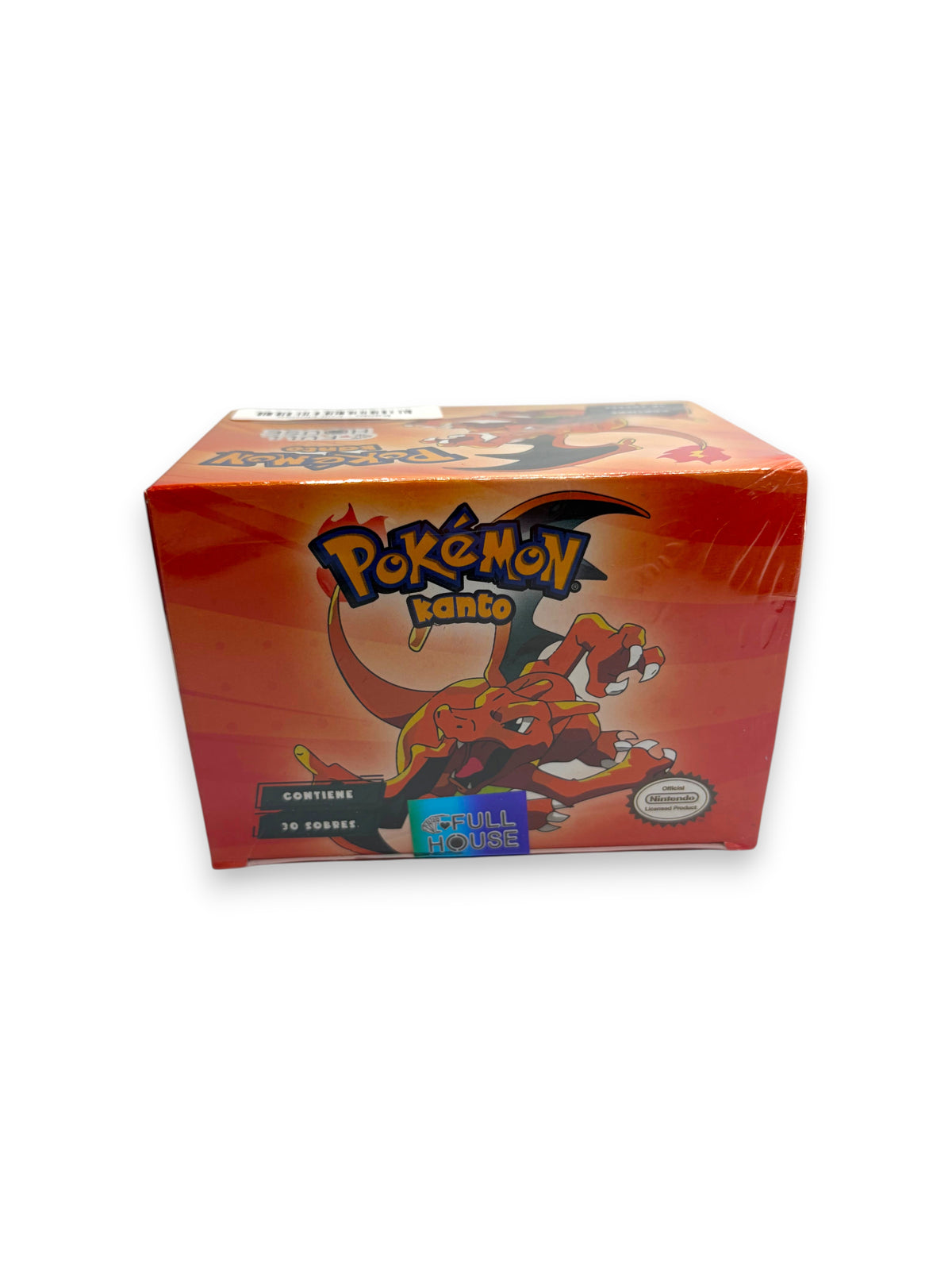 Lowkey Stock unlicensed Pokémon Kanto Full House trading card booster box with Charizard artwork in sealed packaging