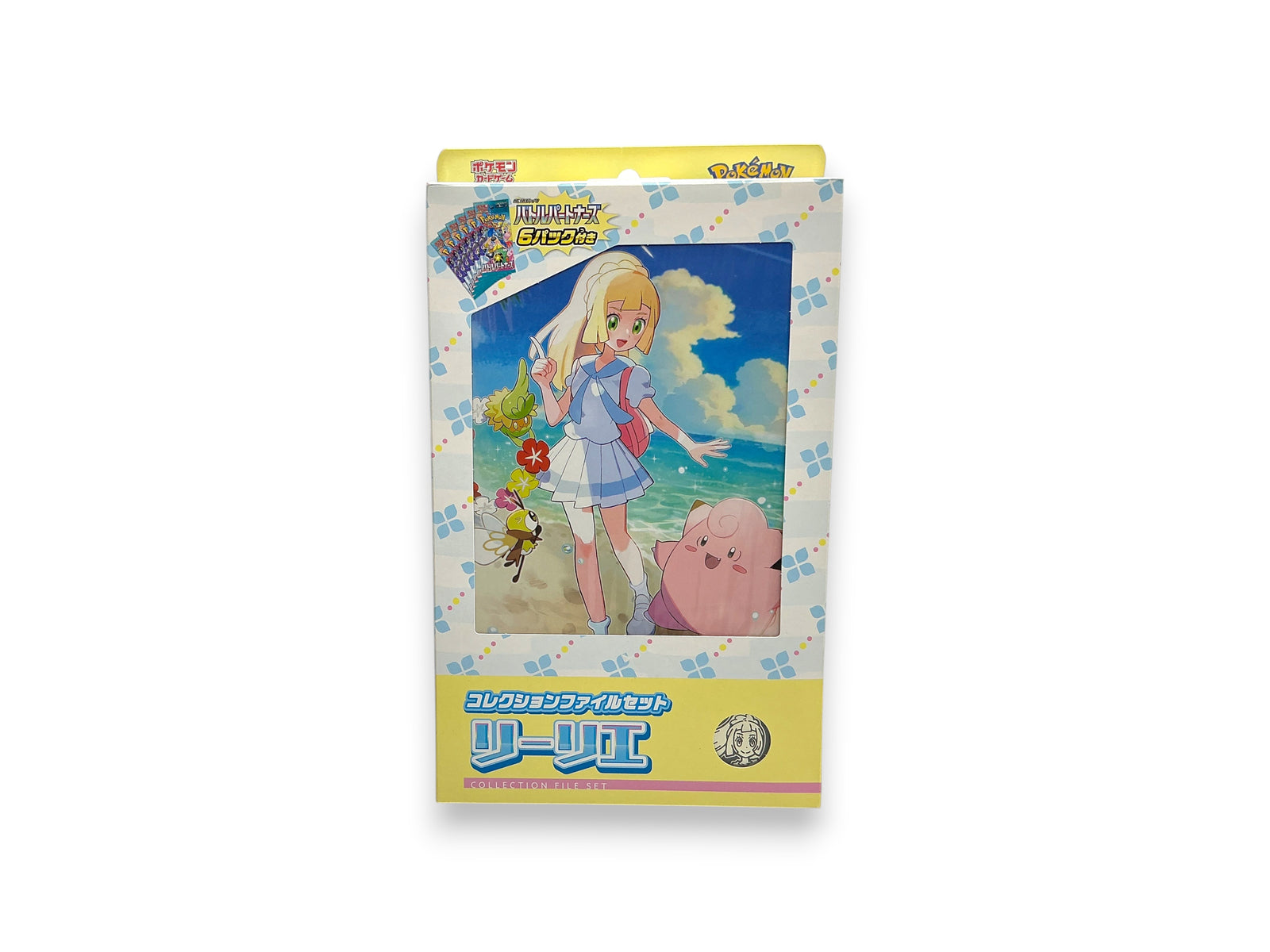 Lowkey Stock Pokemon Japanese Battle Partners Lillie Collection File Set box featuring Lillie and Clefairy artwork