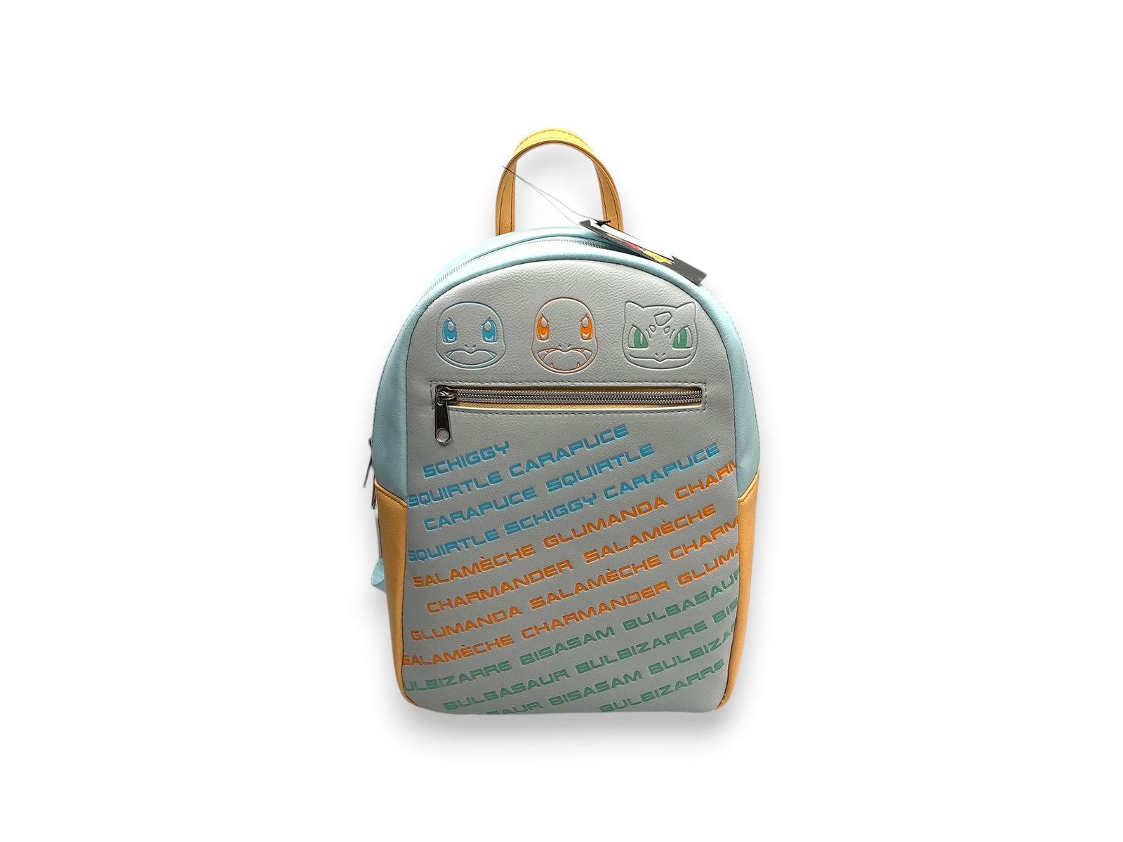 Lowkey Stock Loungefly Pokemon Kanto Starters mini backpack with embroidered character names and faces