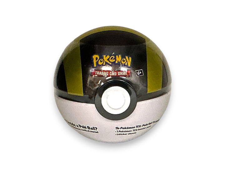 1 x Black and Yellow POKEMON TCG E25 Pokeball Poke Ball Tin w/ 3 Booster Packs