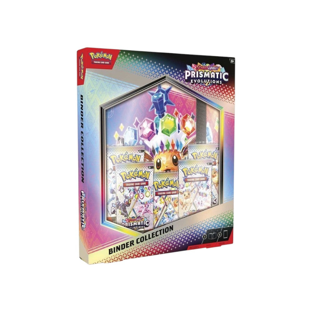 Lowkey Stock Pokémon TCG Scarlet & Violet Prismatic Evolutions binder collection with five booster packs