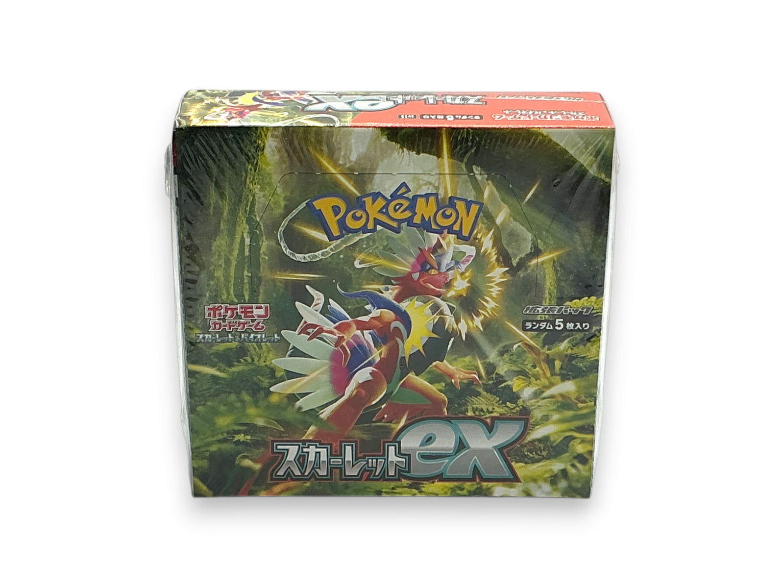 Lowkey Stock sealed Japanese Pokemon TCG Scarlet ex SV1S booster box featuring Koraidon artwork