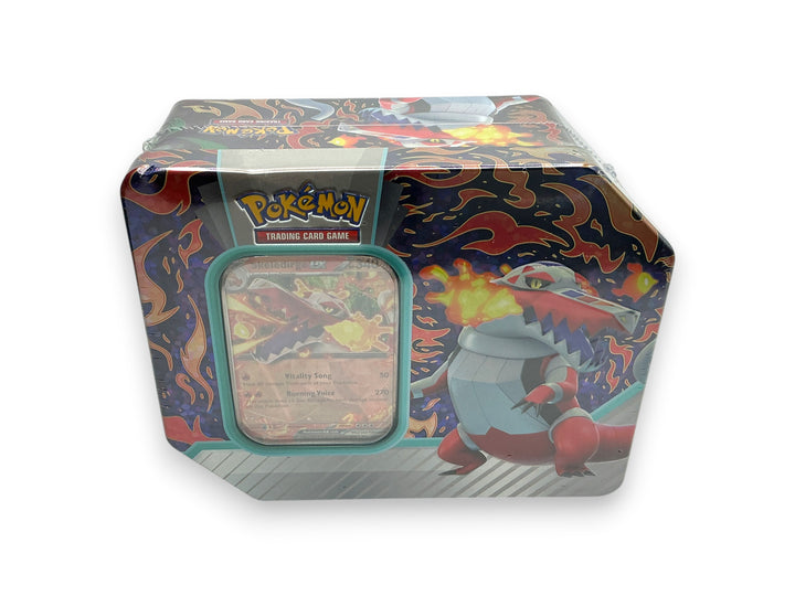 Pokemon TCG Paldea Partners Skeledirge EX Tin 5 Booster Packs Factory Sealed