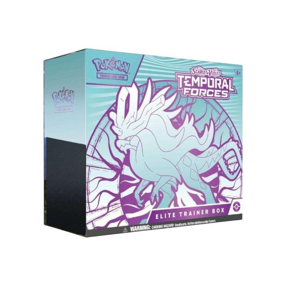 Lowkey Stock Pokémon TCG Scarlet & Violet Temporal Forces Elite Trainer Box featuring Walking Wake artwork
