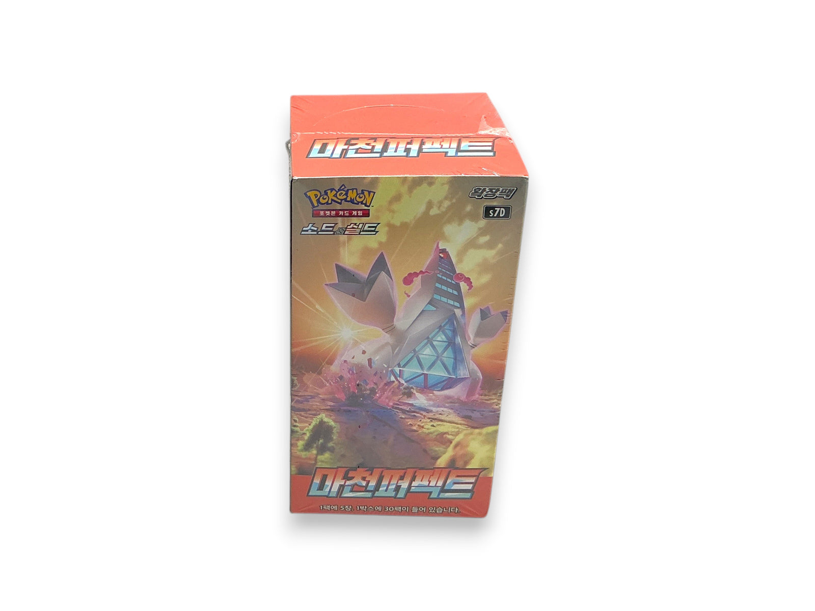 Lowkey Stock sealed Pokémon Sword & Shield Towering Perfection s7D Korean booster box with Duraludon artwork