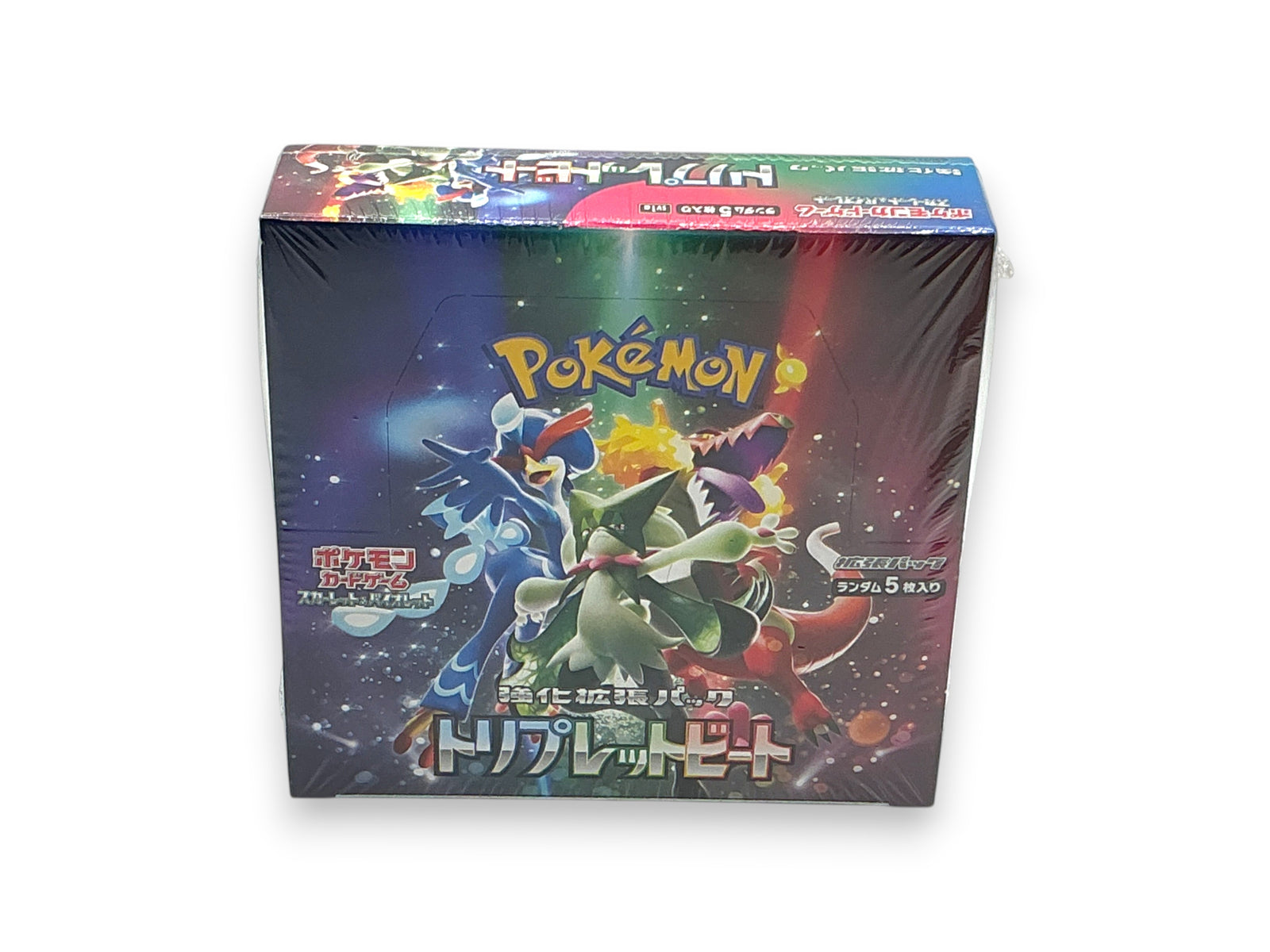 Lowkey Stock sealed Japanese Pokémon TCG Scarlet and Violet Triplet Beat SV1a booster box with colourful artwork