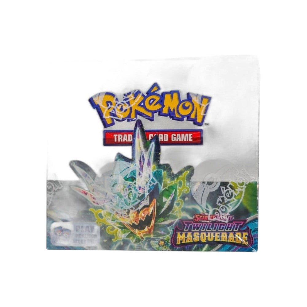 Lowkey Stock factory-sealed Pokémon TCG Twilight Masquerade booster display box with 36 packs