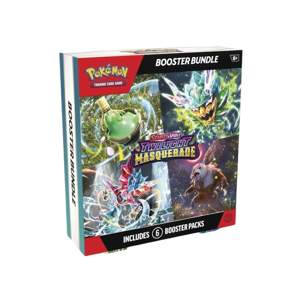Lowkey Stock Pokémon TCG Scarlet & Violet Twilight Masquerade Booster Bundle with six factory-sealed card packs