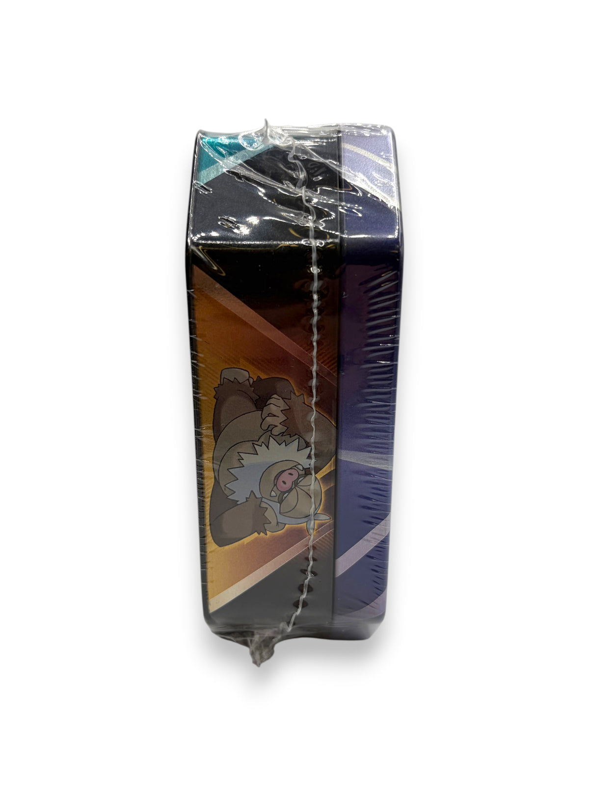 Lowkey Stock Pokemon TCG Triple Whammy Collector Tin featuring Tyranitar artwork on a sealed metal storage case.