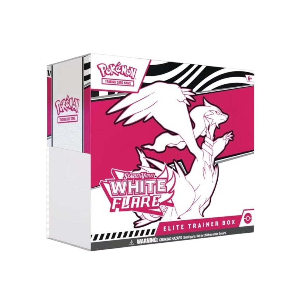 Lowkey Stock Pokémon TCG Scarlet & Violet White Flare Elite Trainer Box featuring Tornadus artwork
