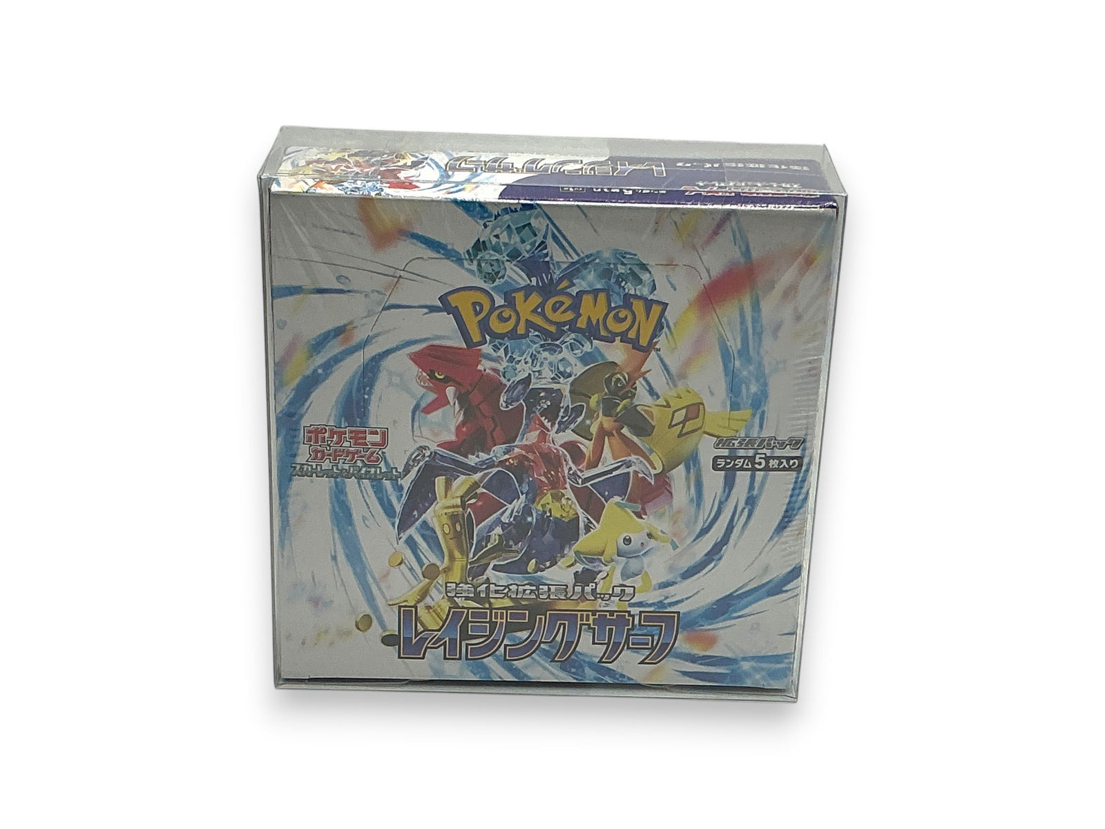 Lowkey Stock sealed Japanese Pokemon TCG Raging Surf SV3a booster box featuring Groudon and Jirachi artwork