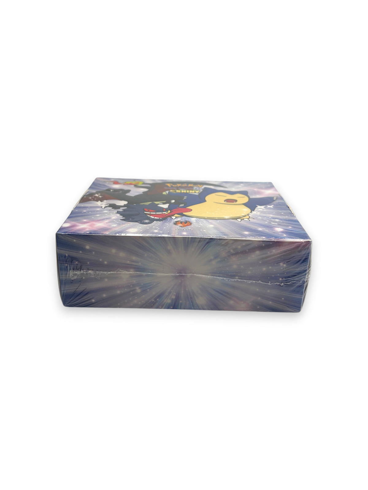 Lowkey Stock unlicensed Shiny Pokemon card database booster box featuring Snorlax and Charizard on the packaging