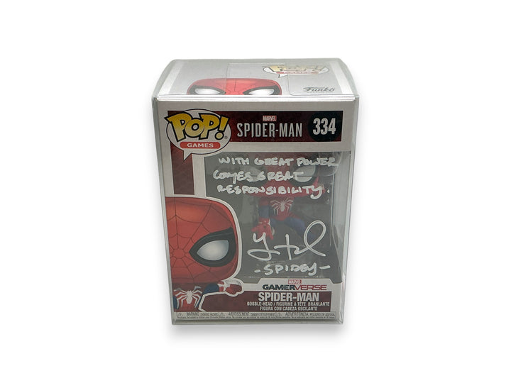 Funko Pop! Spider-Man 334 Autographed by Yuri Lowenthal w/ JSA