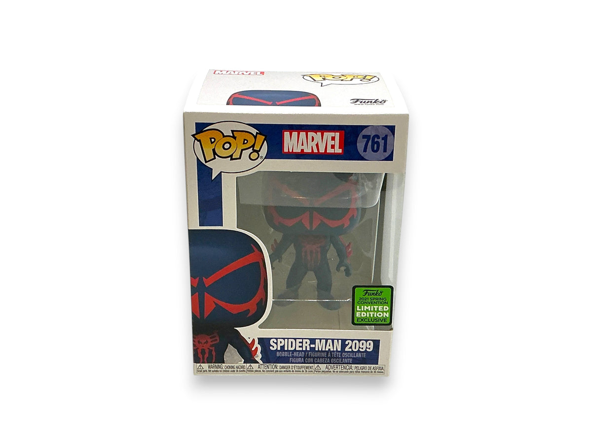 Lowkey Stock Funko Pop! Marvel Spider-Man 2099 #761 vinyl figure in 2021 Spring Convention Exclusive window box