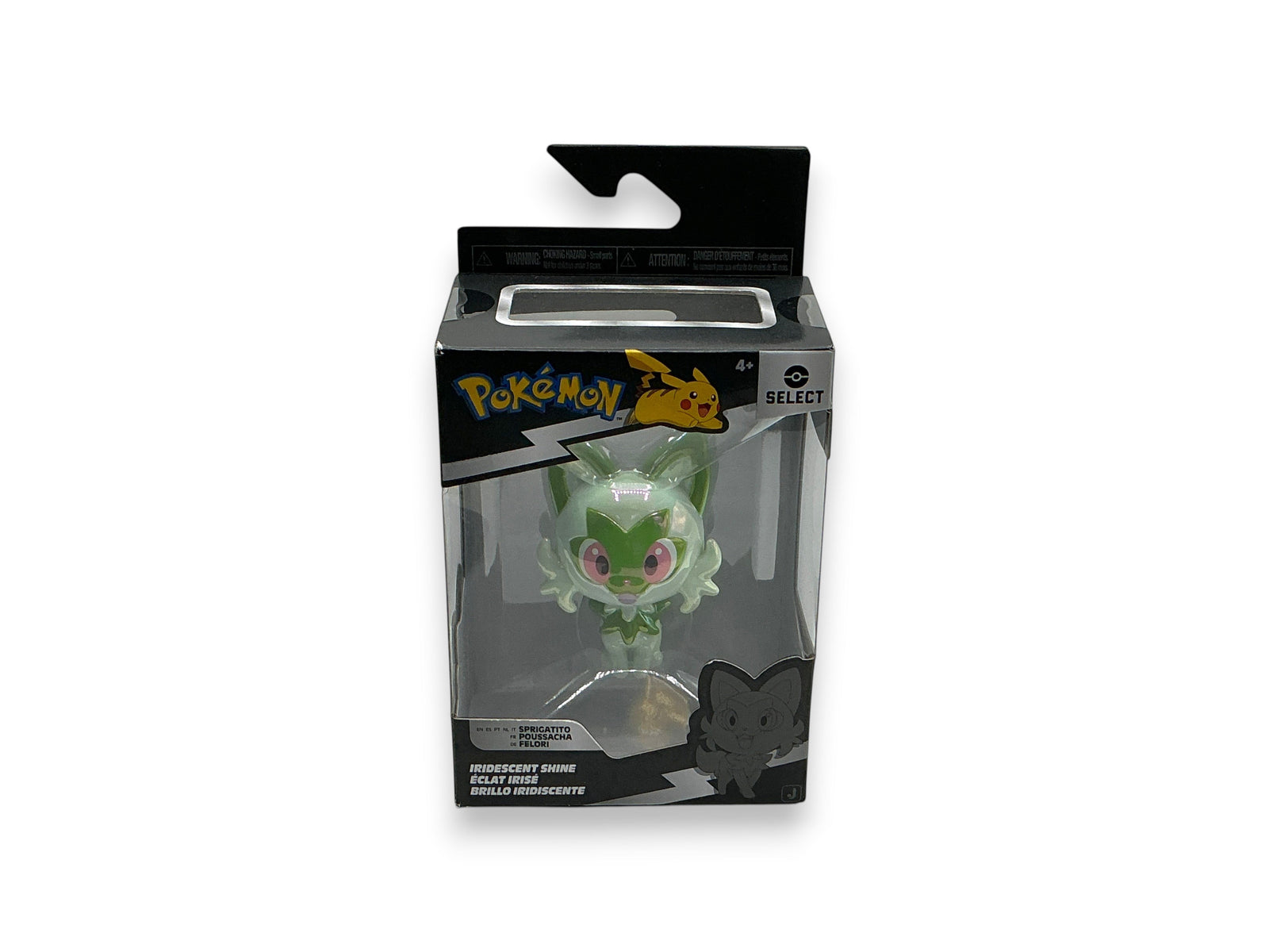 Lowkey Stock Pokemon Select Series 2 Iridescent Shine Sprigatito figure in original display packaging