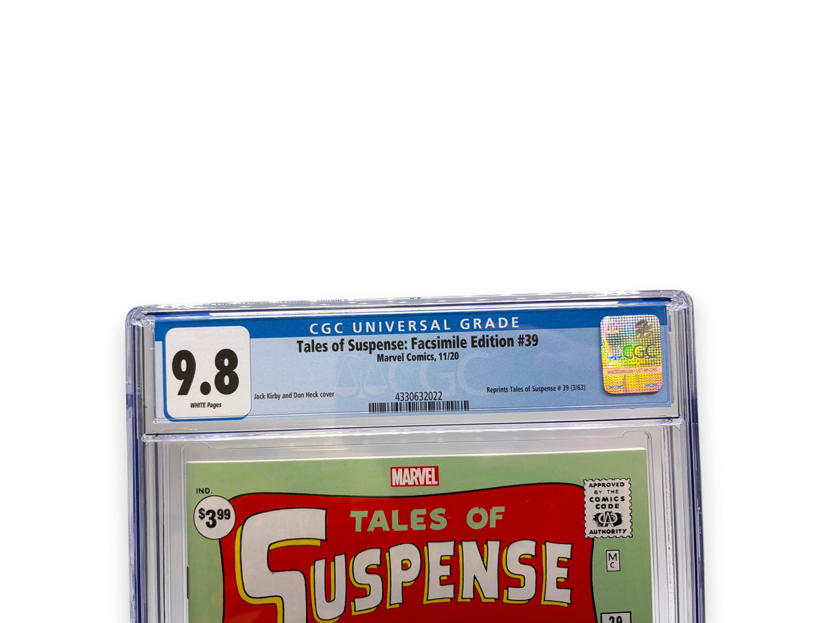 Lowkey Stock graded Tales of Suspense #39 facsimile edition comic book with a CGC 9.8 universal grade rating