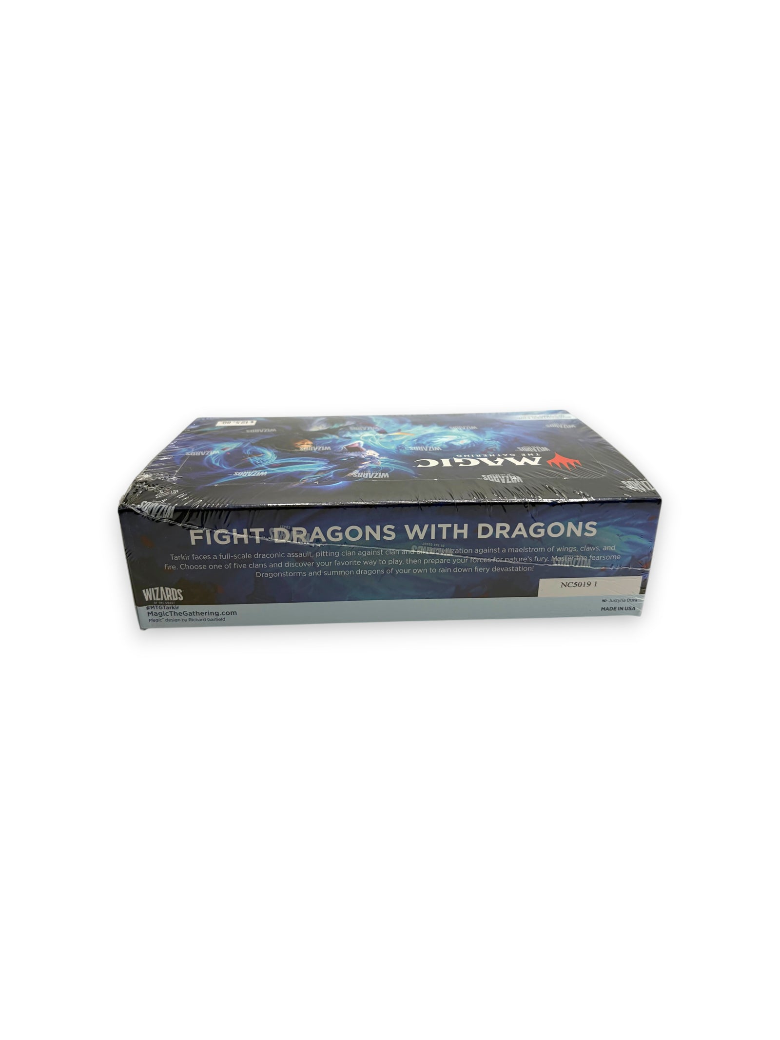 Lowkey Stock sealed Tarkir Dragonstorm Magic the Gathering play booster box with dragon artwork on the packaging