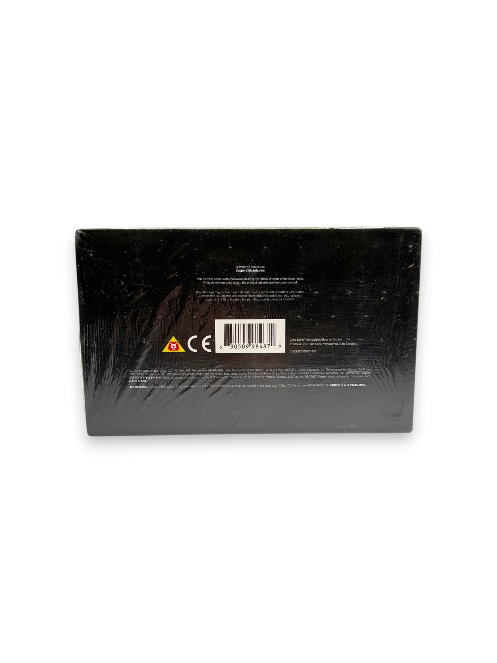 Lowkey Stock sealed Magic: The Gathering Time Spiral Remastered Draft Booster Box back view with barcode