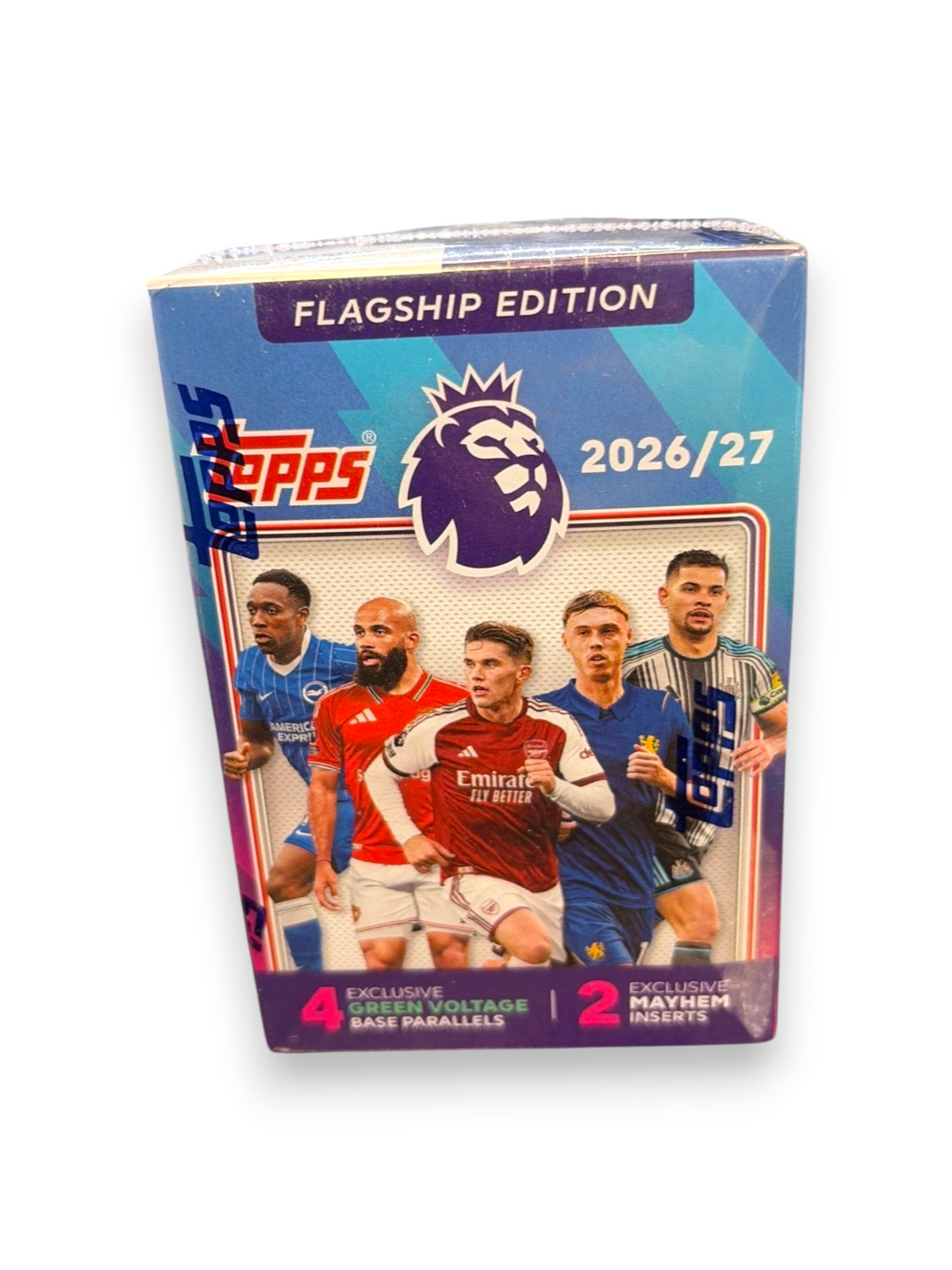 Lowkey Stock Topps Flagship 2026-27 Premier League football trading card blaster box with player graphics