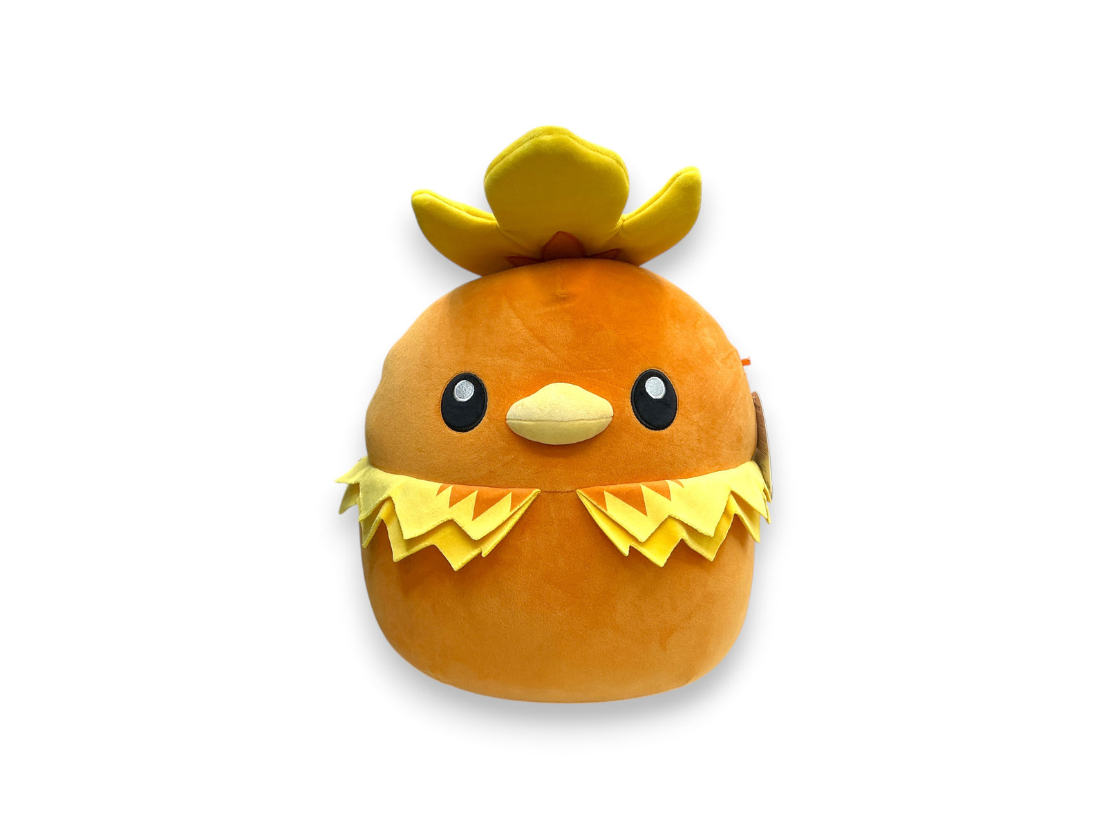 Lowkey Stock 14-inch Pokémon Center Torchic ultrasoft plush toy with orange body and yellow crest