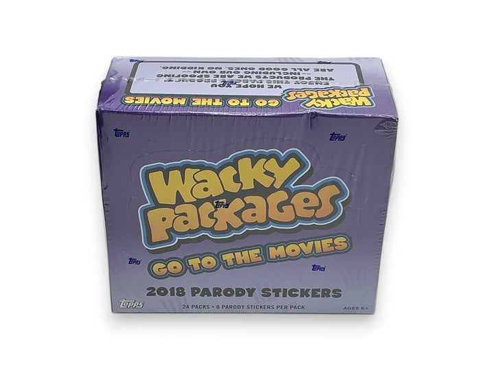 2018 WACKY PACKAGES GO TO THE MOVIES SEALED HOBBY BOX (24PKS/8 STICKERS)