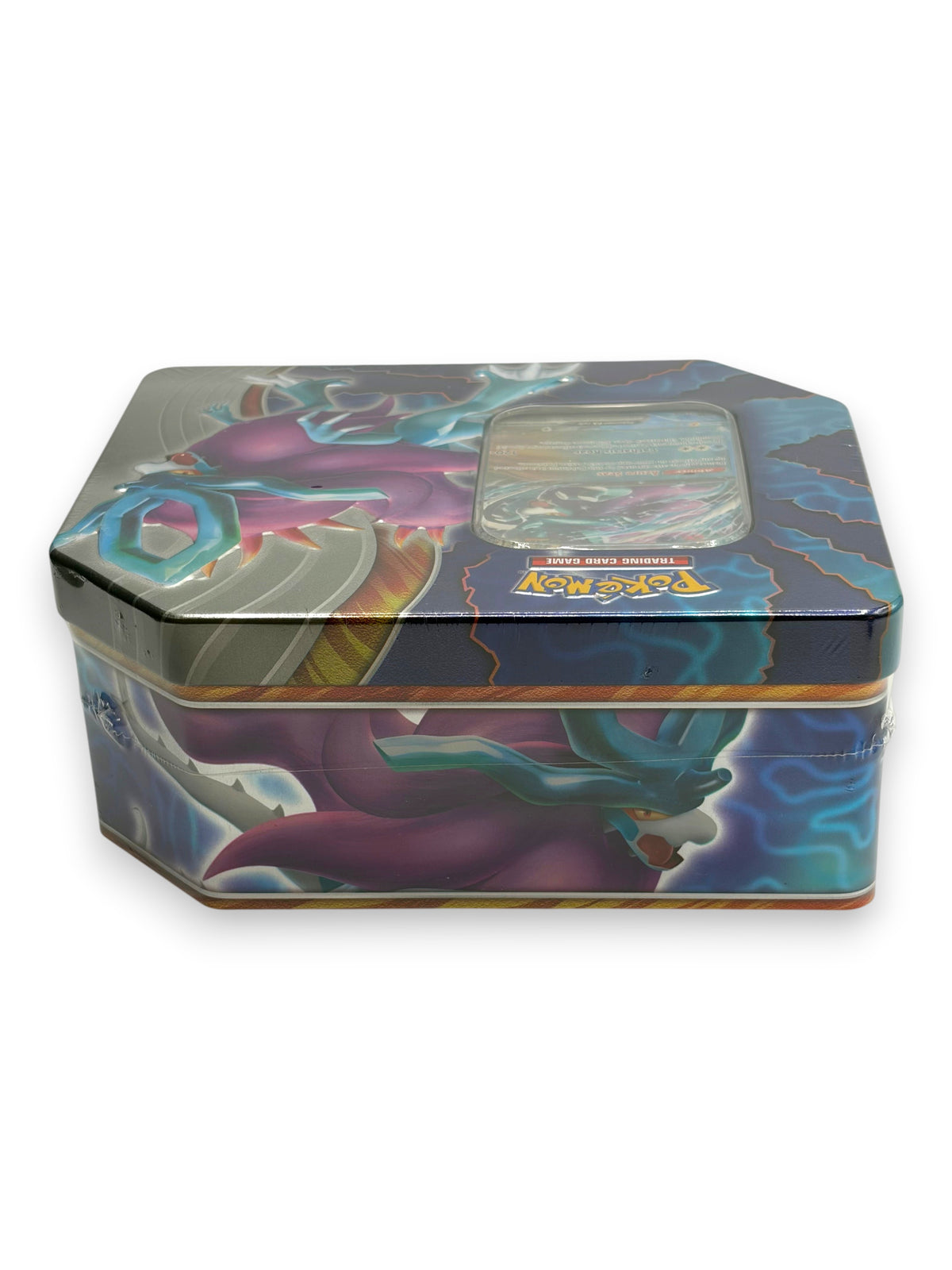 Lowkey Stock sealed Pokemon Paradox Clash Walking Wake ex trading card tin featuring vibrant character artwork