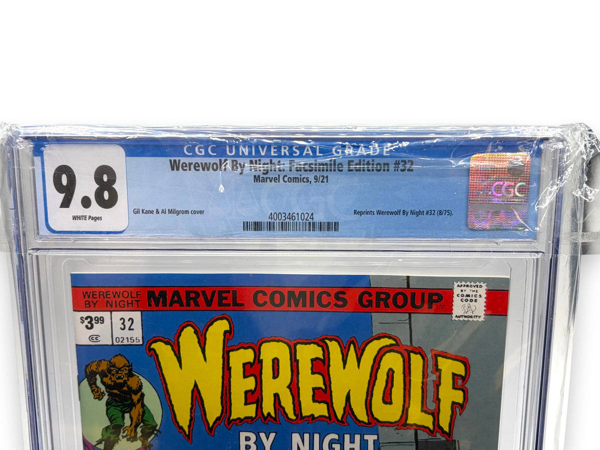 Lowkey Stock graded CGC 9.8 Marvel Comics Werewolf By Night #32 Facsimile Edition featuring Moon Knight