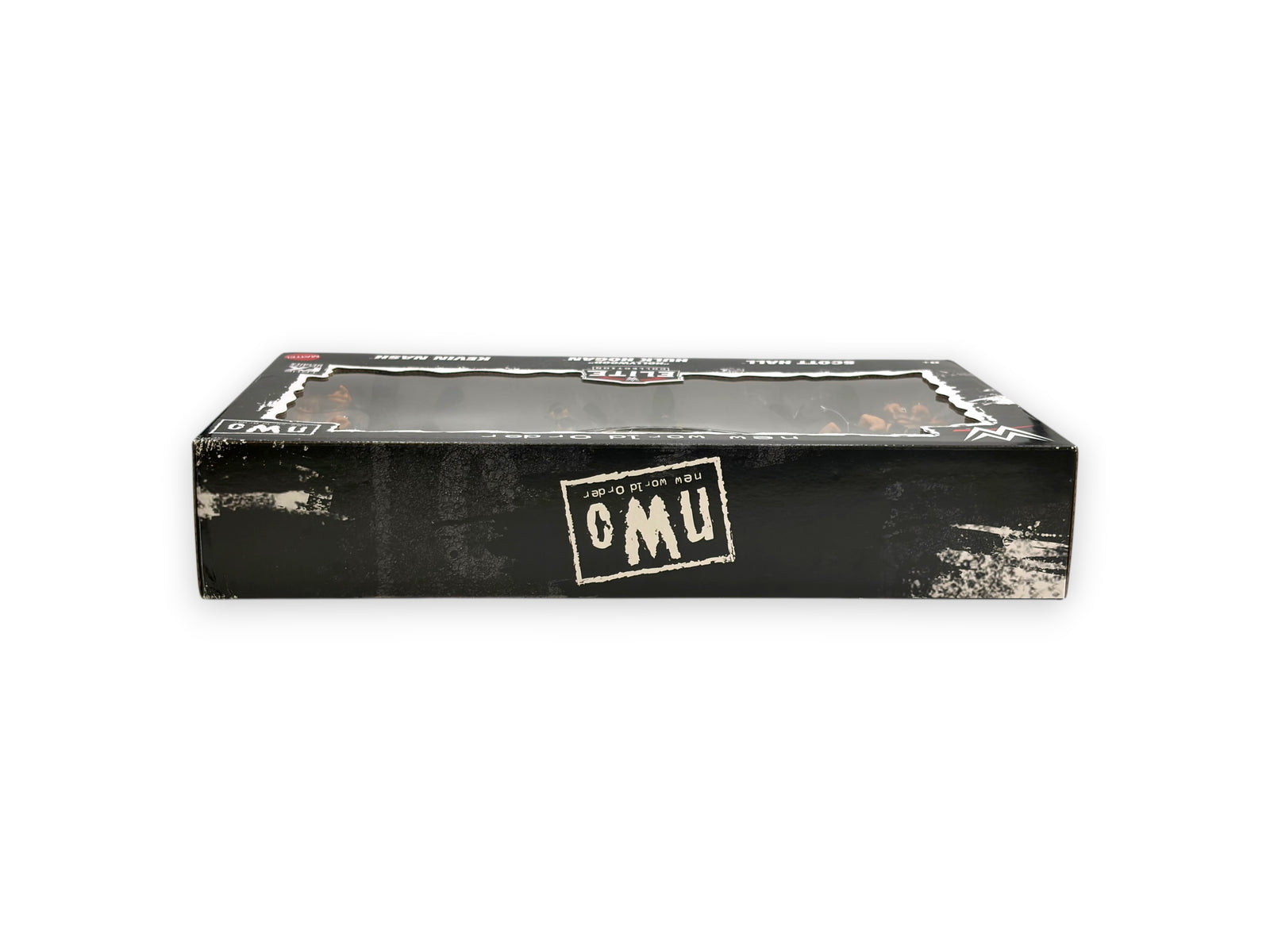 Lowkey Stock WWE Elite NWO 3 pack featuring Scott Hall, Hulk Hogan, and Kevin Nash action figures in original box