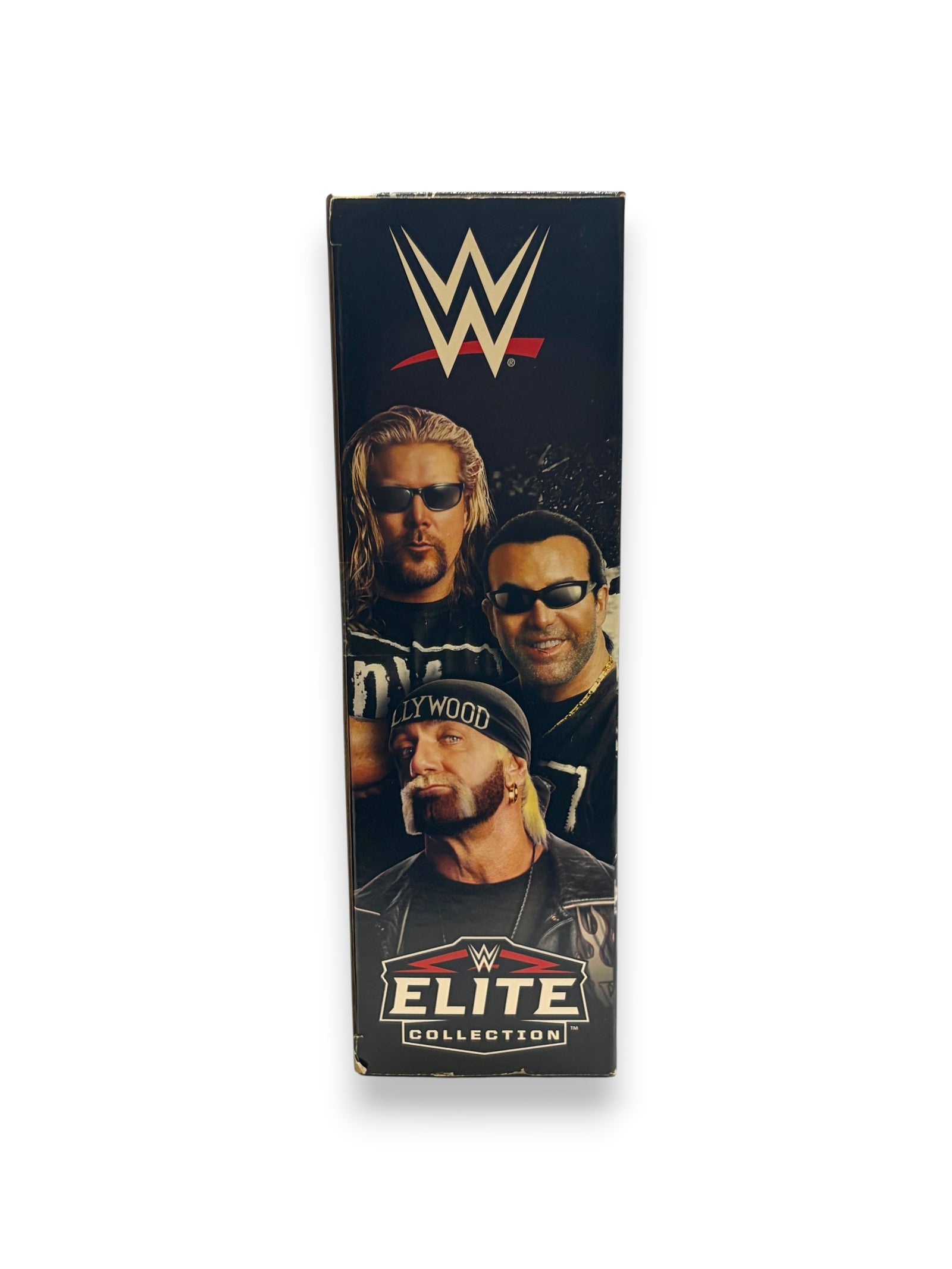Lowkey Stock WWE Elite NWO 3-pack box featuring Scott Hall, Hulk Hogan, and Kevin Nash wrestling action figures