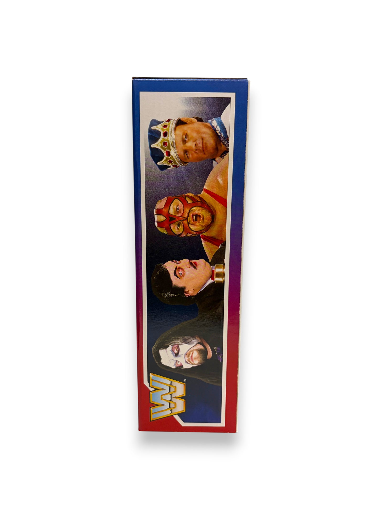 Lowkey Stock WWE Retro 4-pack box side view featuring Jerry Lawler, Vader, Paul Bearer, and The Undertaker portraits
