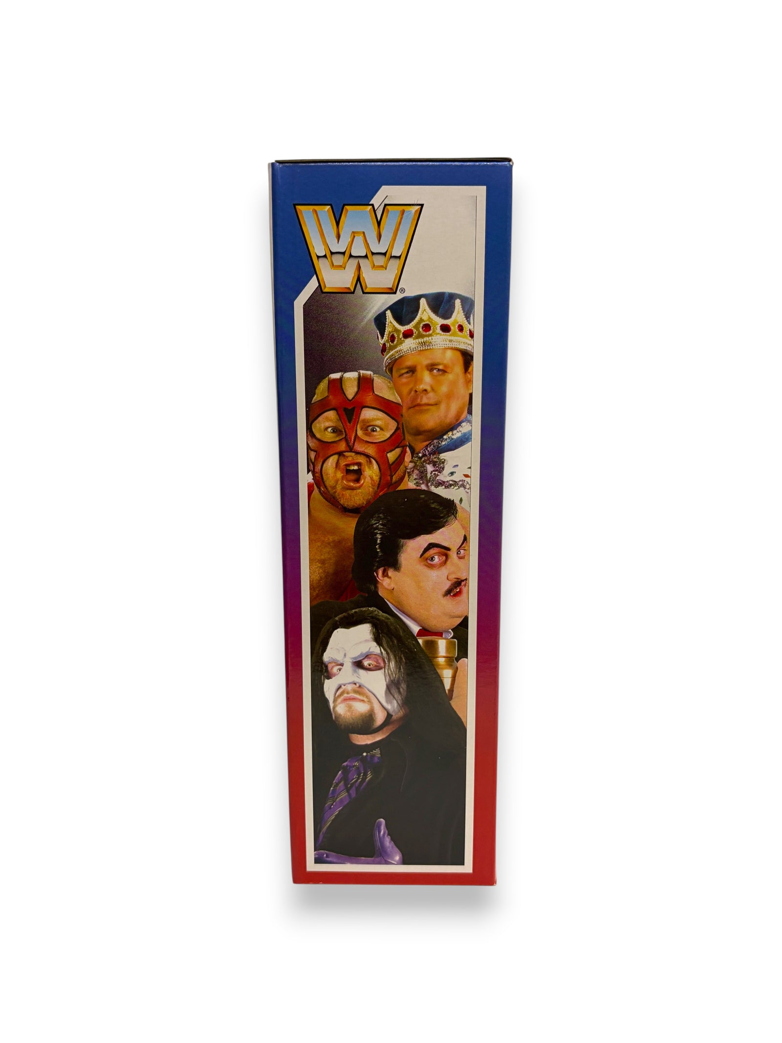 Lowkey Stock WWE Retro 4-pack box side panel featuring Vader, Jerry Lawler, Paul Bearer, and The Undertaker graphics