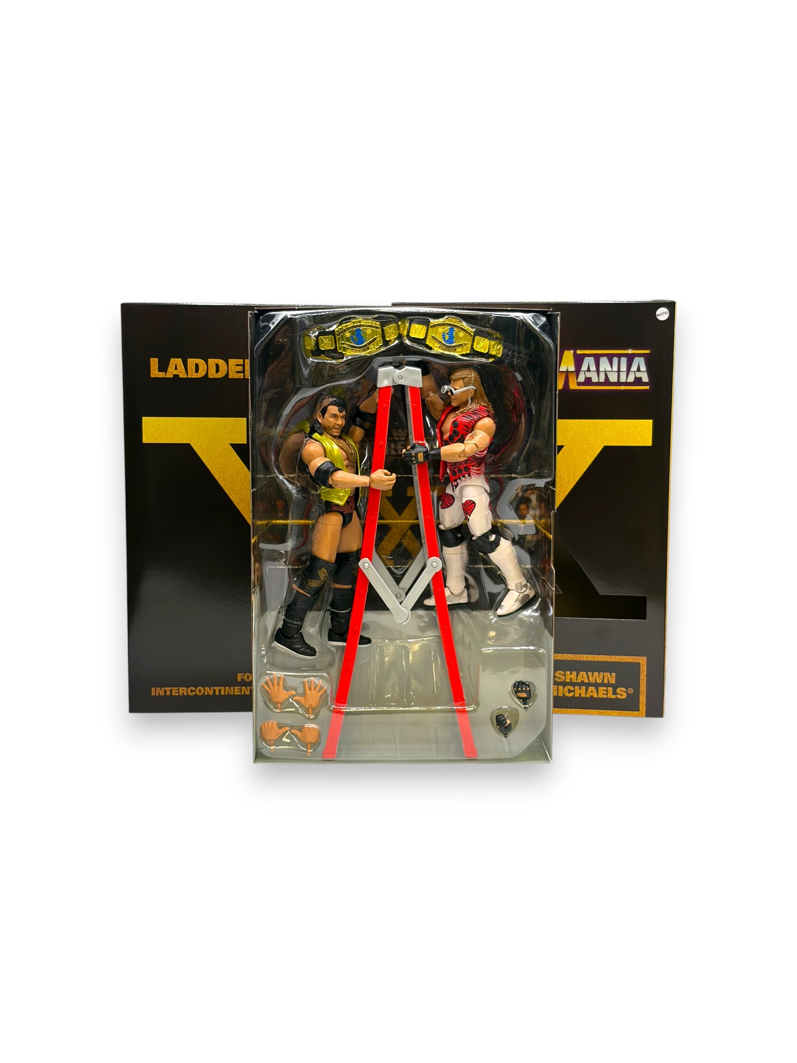 Lowkey Stock WWE Elite Wrestlemania X Shawn Michaels and Razor Ramon action figure 2-pack with ladder and accessories