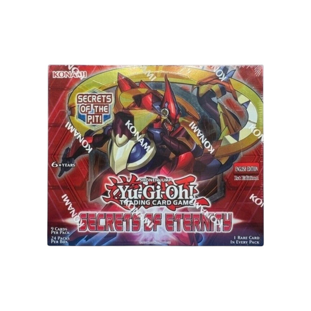 Lowkey Stock factory sealed Yu-Gi-Oh! Secrets of Eternity 1st Edition booster box with 24 packs