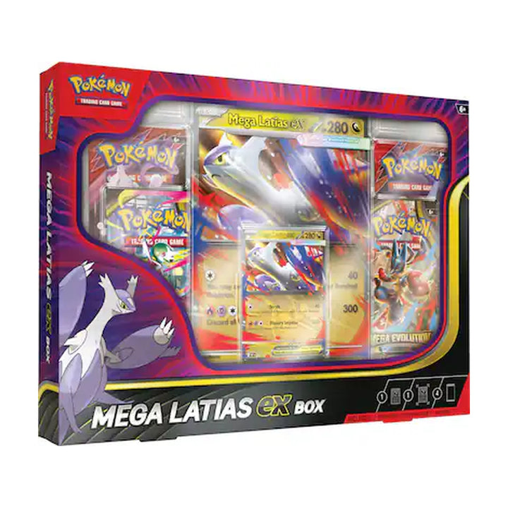 Pokémon TCG: Mega Evolution – Mega Latias 4-Pack Booster Box (with Oversized Promo)